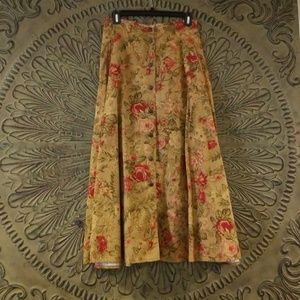 Vintage LizSport Button Front Skirt, size  8P
